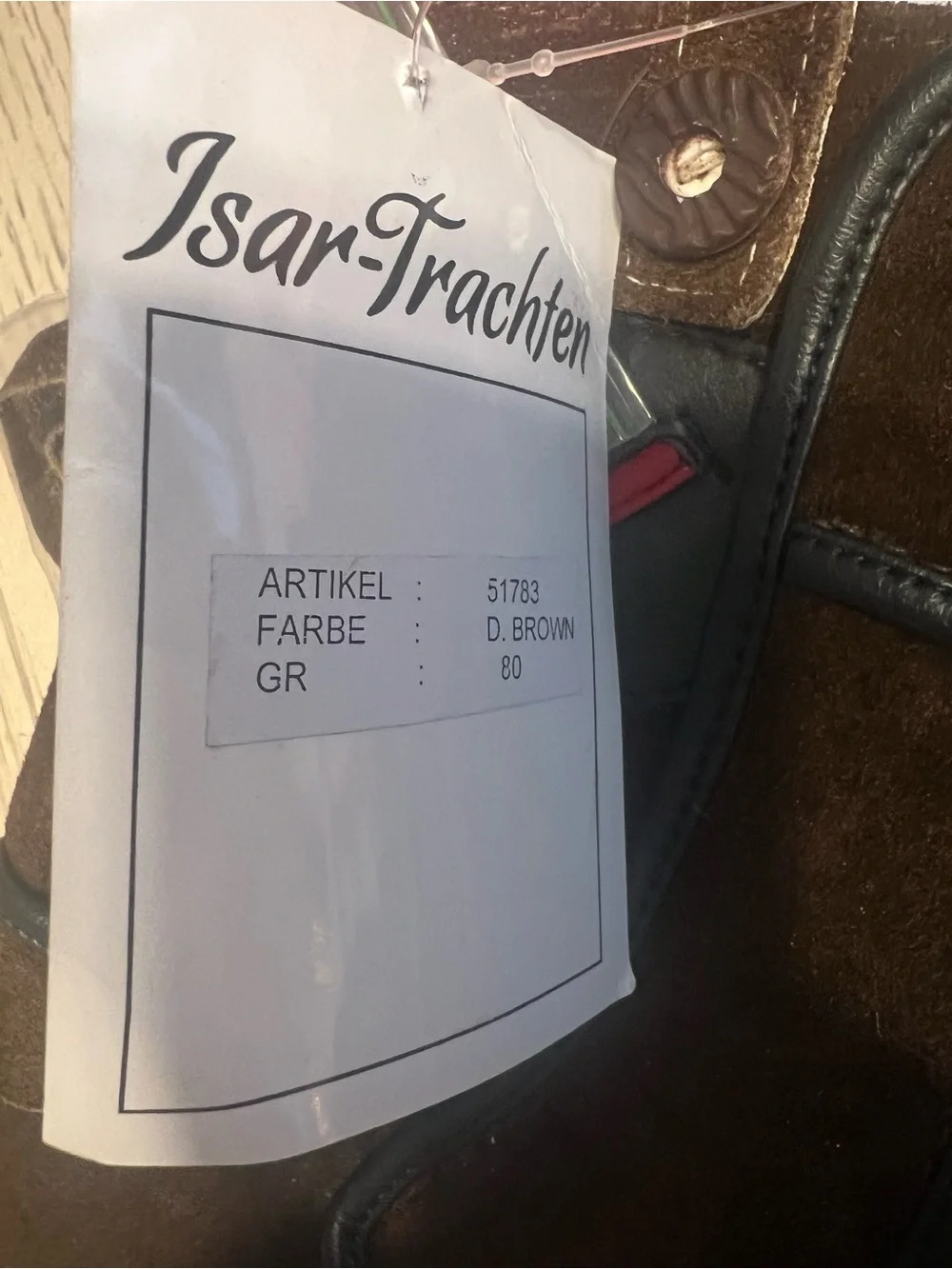 Kids Lederhosen Outfit Isar-Trachten Boys Leather Lederhosen Shorts Brown w/ Gin